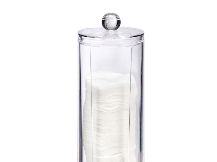 Berilo Organizador Alto Discos Algodon 7x20x7 cm Transparente (Set de 12)