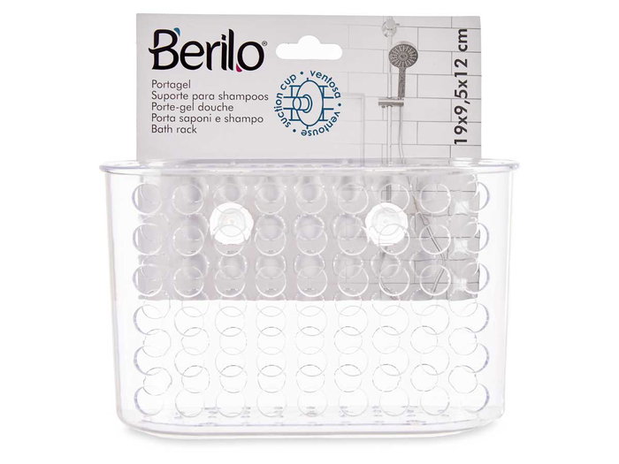 Berilo Portagel Grande Transparente con Ventosa 19 x 12 x 9 cm Plástico (Set de 24) Berilo Portagel Grande Transparente con Ventosa 19 x 12 x 9 cm Plástico (Set de 24)