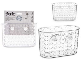 Berilo Portagel Grande Transparente con Ventosa 19 x 12 x 9 cm Plástico (Set de 24)