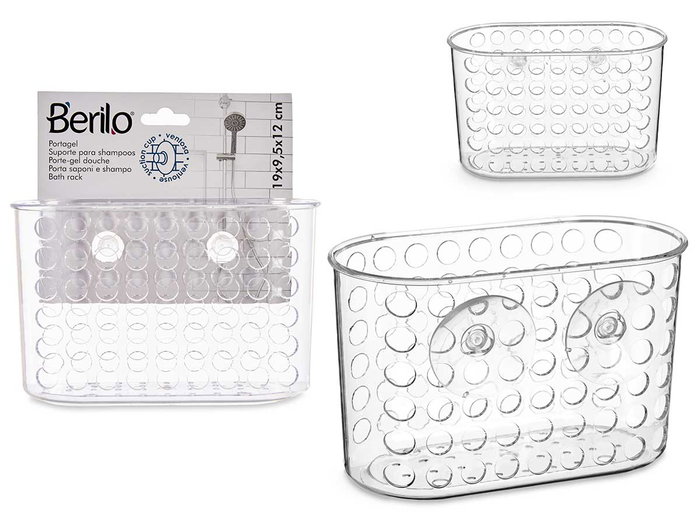 Berilo Portagel Grande Transparente con Ventosa 19 x 12 x 9 cm Plástico (Set de 24) Berilo Portagel Grande Transparente con Ventosa 19 x 12 x 9 cm Plástico (Set de 24)