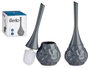 Berilo Escobillero Cerámica Forma Moderna Gris 14 x 38.5 x 14 cm (Set de 6)