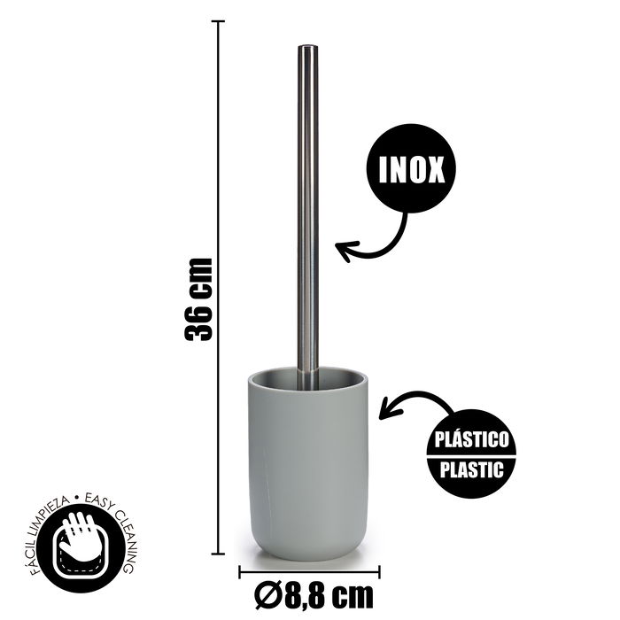 Berilo Set 4 Piezas Artículos de Baño Gris 16.5x29.5x17 cm (Set de 6)