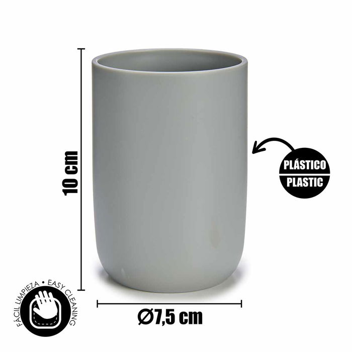 Berilo Set 4 Piezas Artículos de Baño Gris 16.5x29.5x17 cm (Set de 6)