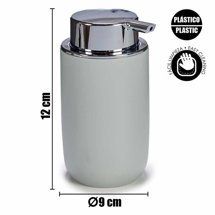 Berilo Set 4 Piezas Artículos de Baño Gris 16.5x29.5x17 cm (Set de 6)