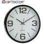 Giftdecor Reloj Redondo 40 cm Liso Surtido Blanco Negro Plástico Cristal (Set de 6)