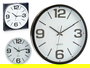 Giftdecor Reloj Redondo 40 cm Liso Surtido Blanco Negro Plástico Cristal (Set de 6)