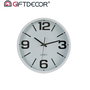 Giftdecor Reloj Redondo 40 cm Liso Surtido Blanco Negro Plástico Cristal (Set de 6)