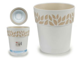 Stefanplast Maceta Plastico 25 cm Cloe Blanca (Set de 6)