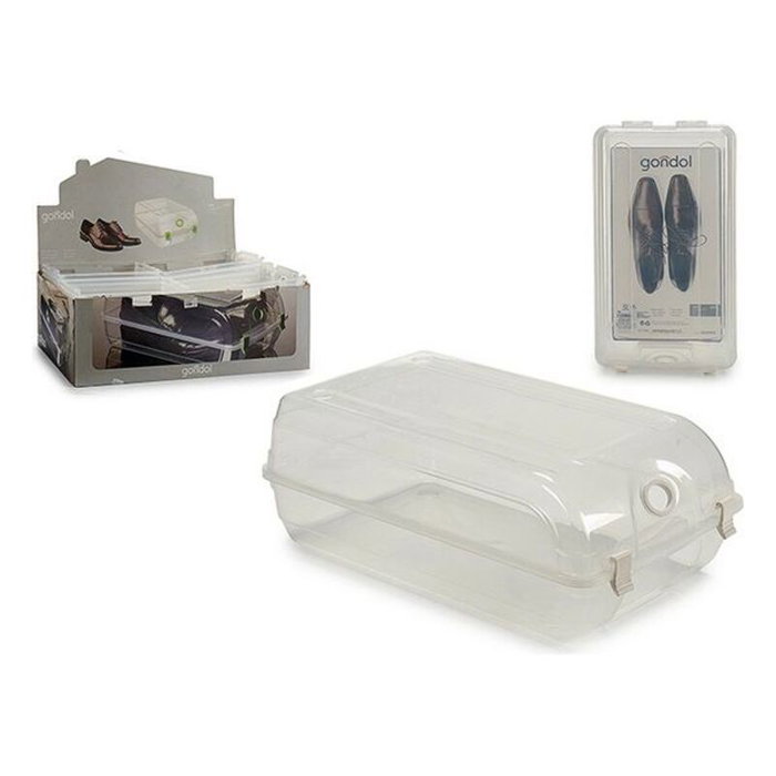 KIPIT Caja Organizador Zapatos Caballero Transparente