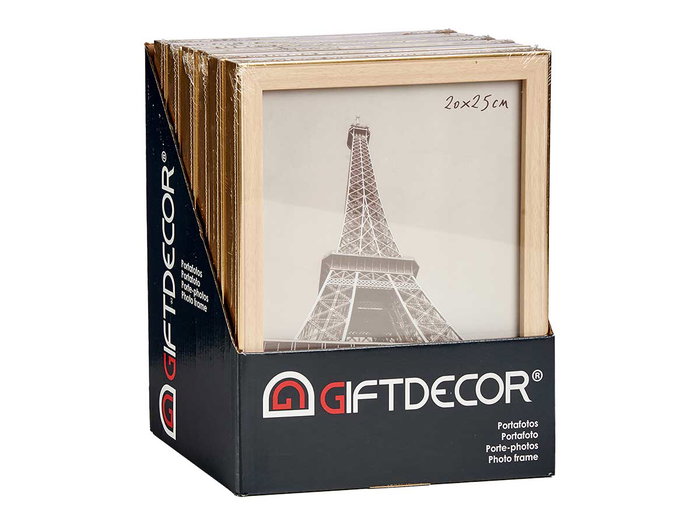 Giftdecor Portafoto Oro Color Madera 20x25 cm (Set de 24)