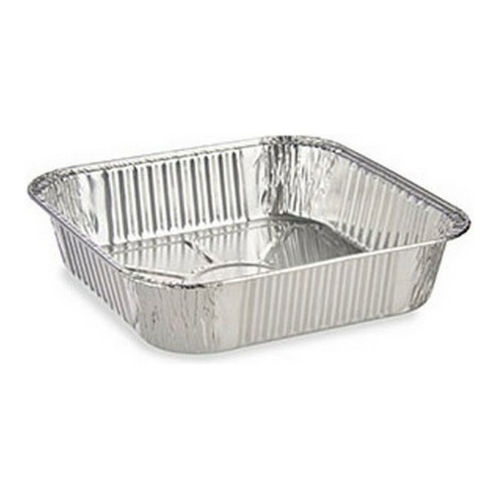 Kinvara Set 6 Bandejas Aluminio Cuadrada Plata