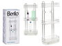 Berilo Estanteria Recta Alta Baño Triple 26 x 59.5 x 13.5 cm Metal Cromado Plástico (Set de 6)