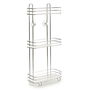 Berilo Estanteria Recta Alta Baño Triple 26 x 59.5 x 13.5 cm Metal Cromado Plástico (Set de 6)