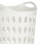 Kipit Cesto de Plástico Blanco 50 L con Asas 44 x 56.5 x 42 cm (Set de 12)