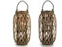 Giftdecor Portavelas de Mimbre 52cm Natural