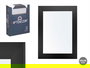Giftdecor Espejo 39x49 cm con Marco Negro de Madera MDF y Vidrio (Set de 6)