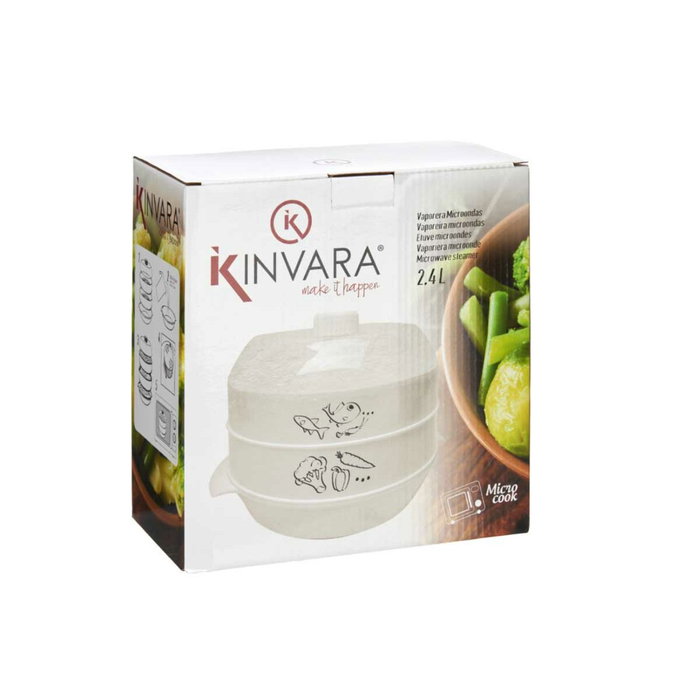 Kinvara Vaporera de Microondas 2,4L Blanco (Pack de 12)