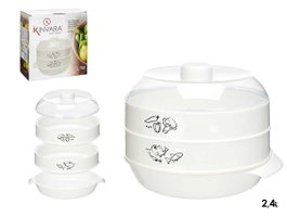 Kinvara Vaporera para Microondas 2,4L Blanco