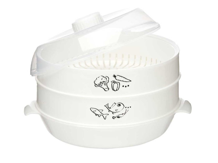 Kinvara Vaporera de Microondas 2,4L Blanco (Pack de 12)