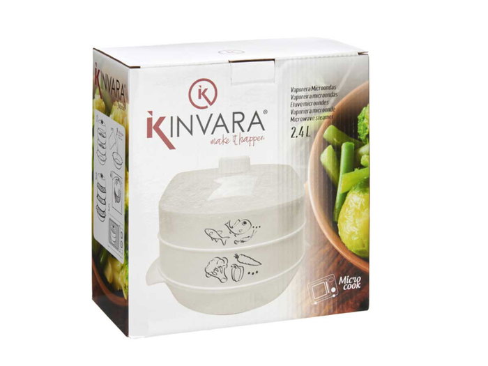 Kinvara Vaporera de Microondas 2,4L Blanco (Pack de 12)