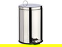 Berilo Papelera de Acero Inoxidable 20L Plata con Pedal, Cubo Extraíble, Dimensiones 30.5x36x44.5 cm