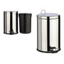 Berilo Papelera de Acero Inoxidable 20L Plata con Pedal