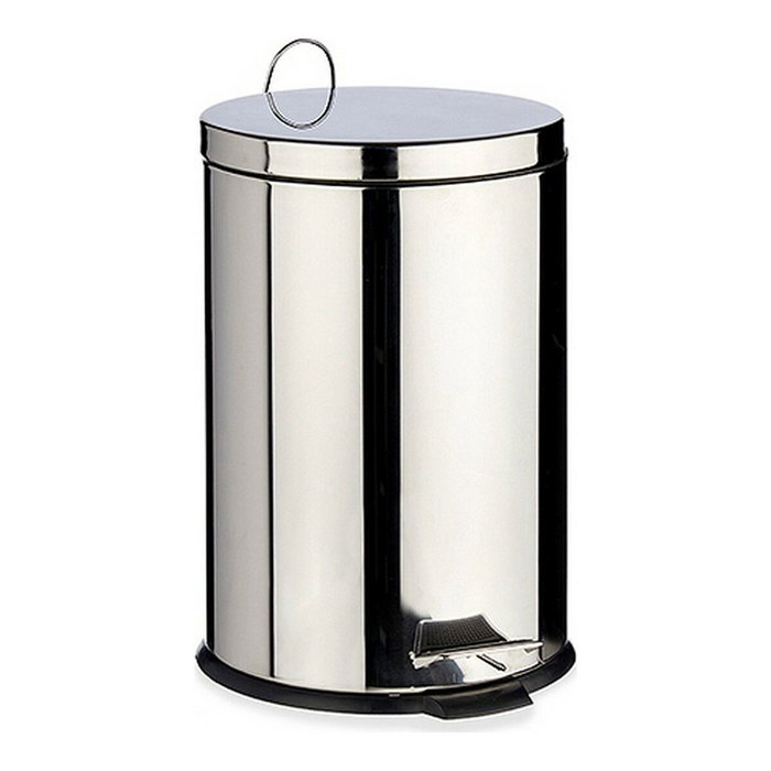 Berilo Papelera de Acero Inoxidable 20L Plata con Pedal