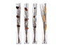Giftdecor Ramillete Gris y Natural 100 cm Surtidos (Set de 24)