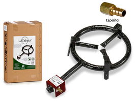 La Dehesa Quemador 300 mm 1 Fuego Hierro Negro Rojo 51x9.5x3 cm