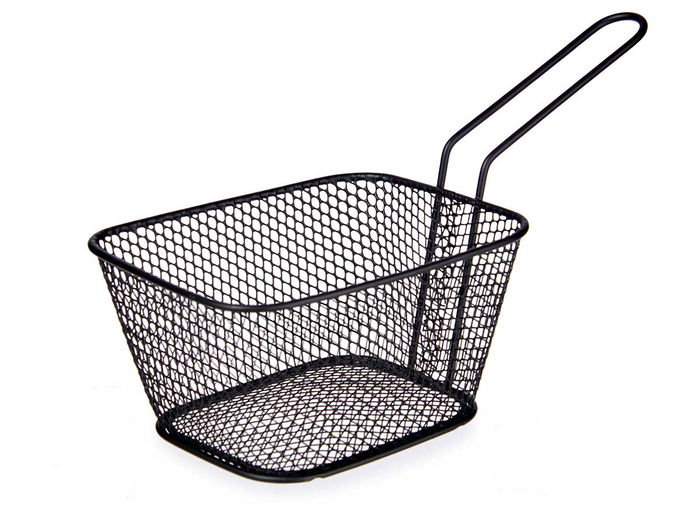 Kinvara Cesta con Asa de Acero Negro 23 x 12.5 x 10.5 cm (Set de 24)