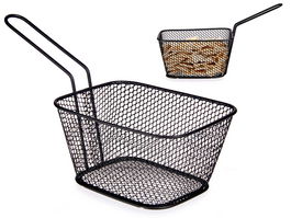 Kinvara Cesta con Asa de Acero Negro 23 x 12.5 x 10.5 cm (Set de 24)