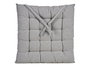 Giftdecor Cojín para Silla Liso Gris, Relleno de Algodón, 40 x 40 x 5.5 cm (Set de 12)