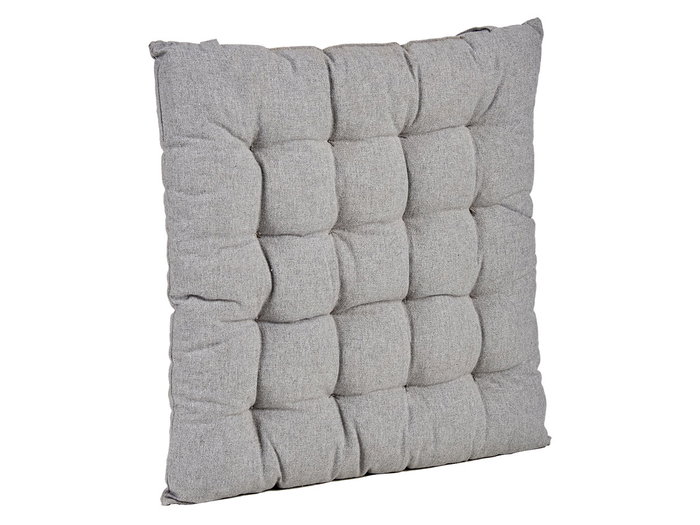 Giftdecor Cojín para Silla Liso Gris, Relleno de Algodón, 40 x 40 x 5.5 cm (Set de 12)