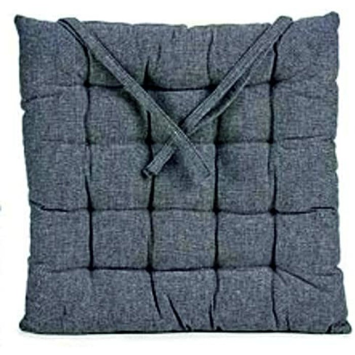 GIFTDECOR Cojín para Silla Liso Gris Oscuro