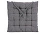 Giftdecor Cojín para Silla Liso Gris Oscuro, Material Algodón y Poliéster, Dimensiones 40x40x5.5 cm (Set de 12)