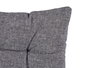 Giftdecor Cojín para Silla Liso Gris Oscuro, Material Algodón y Poliéster, Dimensiones 40x40x5.5 cm (Set de 12)