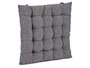 Giftdecor Cojín para Silla Liso Gris Oscuro, Material Algodón y Poliéster, Dimensiones 40x40x5.5 cm (Set de 12)