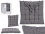Giftdecor Cojín para Silla Liso Gris Oscuro, Material Algodón y Poliéster, Dimensiones 40x40x5.5 cm (Set de 12)