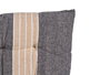 Giftdecor Cojín para Silla con Diseño de Rayas en Gris Oscuro y Beige - 40x5.5x40 cm, Algodón y Poliéster (Set de 12)