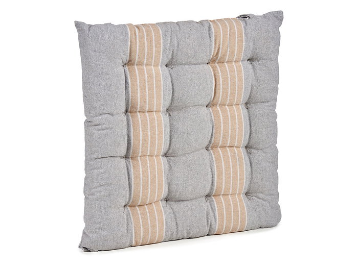 GIFTDECOR Cojin Silla Rayas Gris 40x40x5 cm (Set de 12)