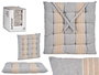 GIFTDECOR Cojin Silla Rayas Gris 40x40x5 cm (Set de 12)
