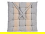 GIFTDECOR Cojin Silla Rayas Gris 40x40x5 cm (Set de 12)