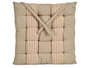 Giftdecor Cojin Silla Rayas Crema 40x5.5x40 cm (Set de 12)