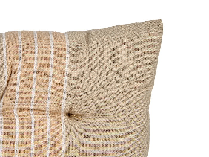 Giftdecor Cojin Silla Rayas Crema 40x5.5x40 cm (Set de 12)