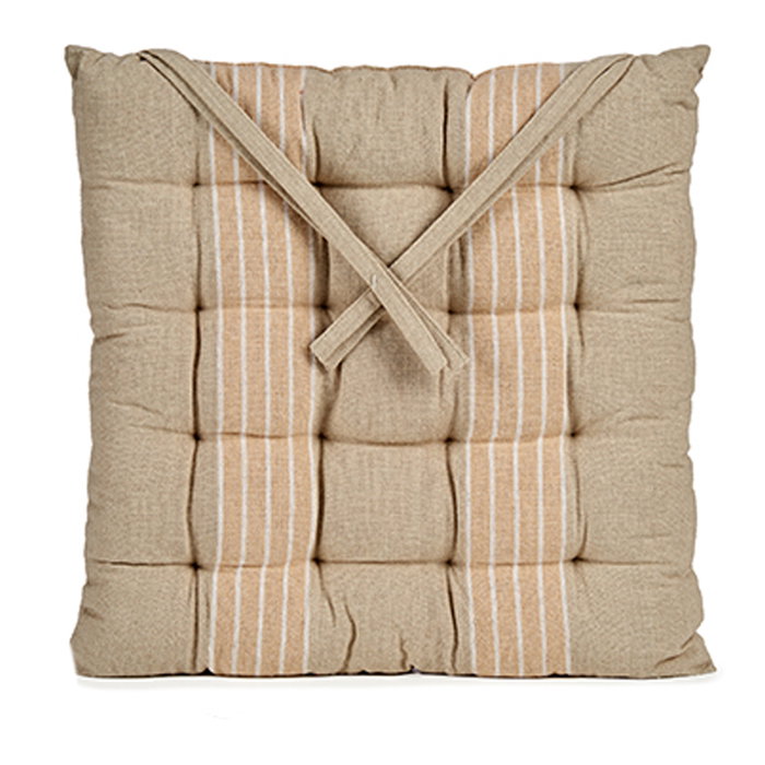 Giftdecor Cojín Silla Rayas Crema/Beige (Pack de 12)