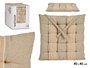 Giftdecor Cojín Silla Rayas Crema/Beige (Pack de 12)