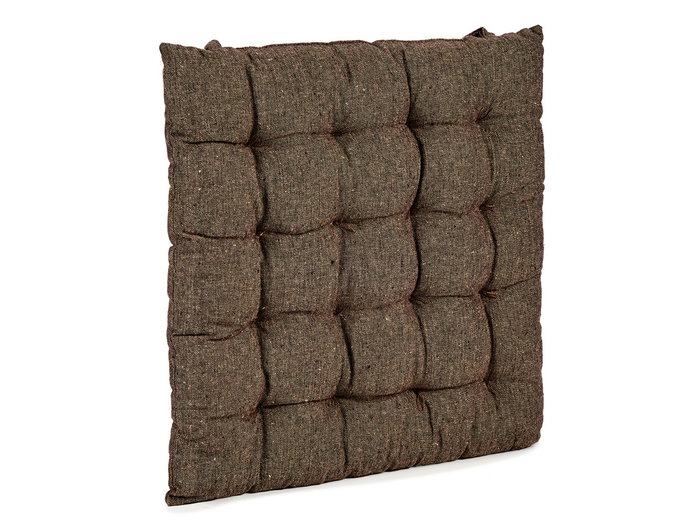 Giftdecor Cojín Silla Liso Marrón, 40x40x5.5 cm, Interior 100% Algodón, Exterior 80% Algodón 20% Poliéster (Set de 12)