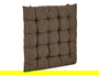 Giftdecor Cojín Silla Liso Marrón, 40x40x5.5 cm, Interior 100% Algodón, Exterior 80% Algodón 20% Poliéster (Set de 12)