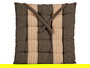 Giftdecor Cojín para Silla con Diseño de Rayas en Color Marrón y Beige, 40 x 40 x 5.5 cm, Interior de Algodón y Exterior de Algodón y Poliéster (Set de 12)