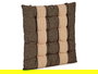 Giftdecor Cojín para Silla con Diseño de Rayas en Color Marrón y Beige, 40 x 40 x 5.5 cm, Interior de Algodón y Exterior de Algodón y Poliéster (Set de 12)